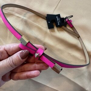 Kate Spade Hot Pink Belt with Gold Accents